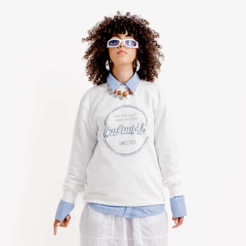 Sweatshirt Blanc - Unisexe - 4 sur 4